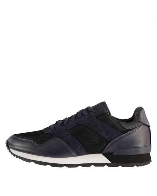 Firetrap Black Crescent Trainers Leather for men