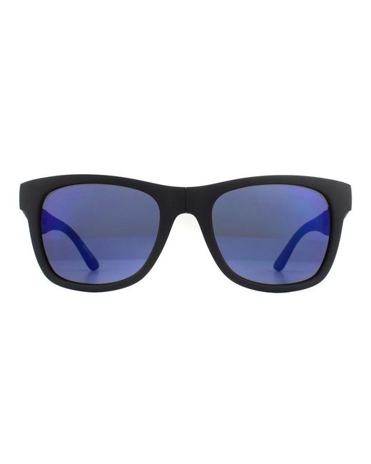 Lacoste Blue Rectangle Matte Gradient Folding Sunglasses