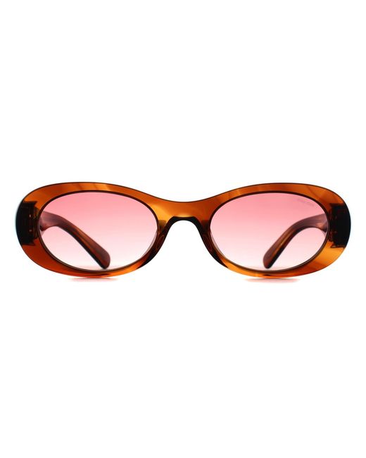 Miu Miu Red Oval Striped Tobacco Etruscan Gradient Mu06Zs