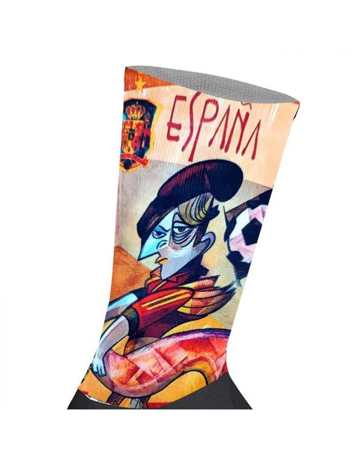 Jenes Socks Blue Elastic Printed Long
