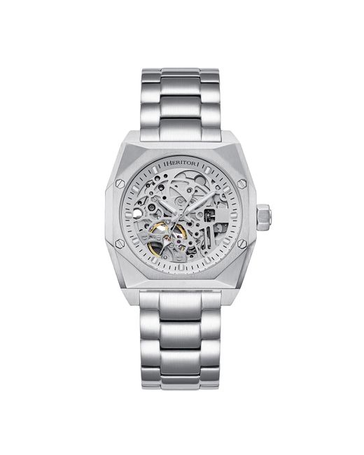 Heritor Metallic Elliott Stainless Steel-Band Watch for men