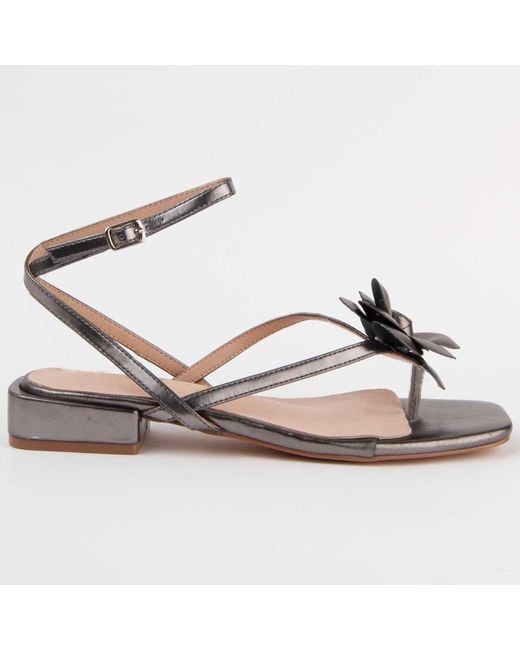 Montevita Sandalen Mirea3 Grijs in het Metallic
