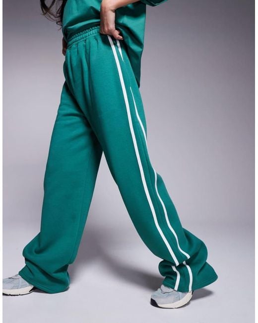 Kaiia Blue Wide Leg Side Stripe Jogger Co-Ord