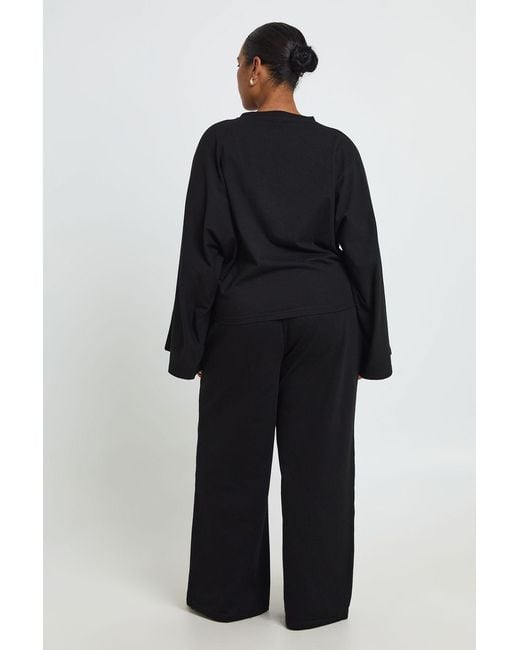 Boohoo Blue Plus Wide Sleeve Boxy T-Shirt