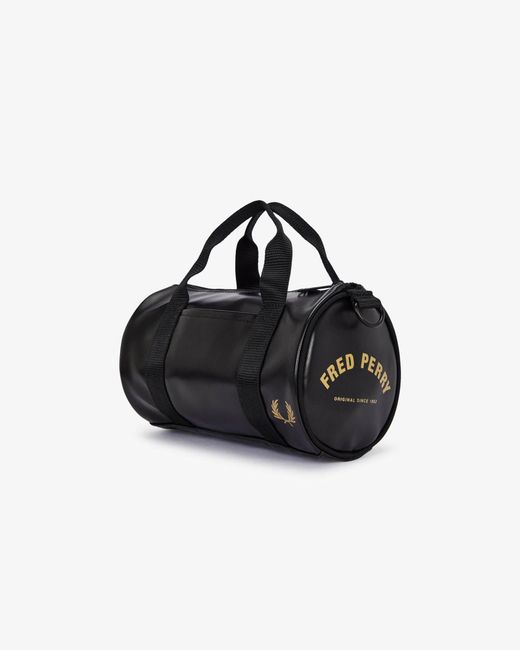 Fred Perry Black 774 Mini Barrel Bag for men