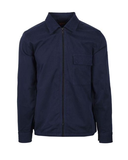 Boss Blue Lorum Shirt Open Cotton for men