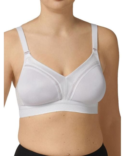 Triumph White Triaction Workout Non Wired Sports Bra