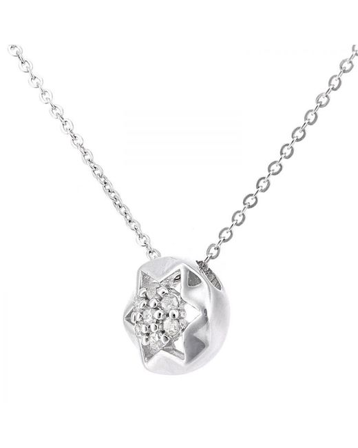 DIAMANT L'ÉTERNEL White 9Ct Diamond Star Stud Pendant Necklace Of Length 46Cm for men