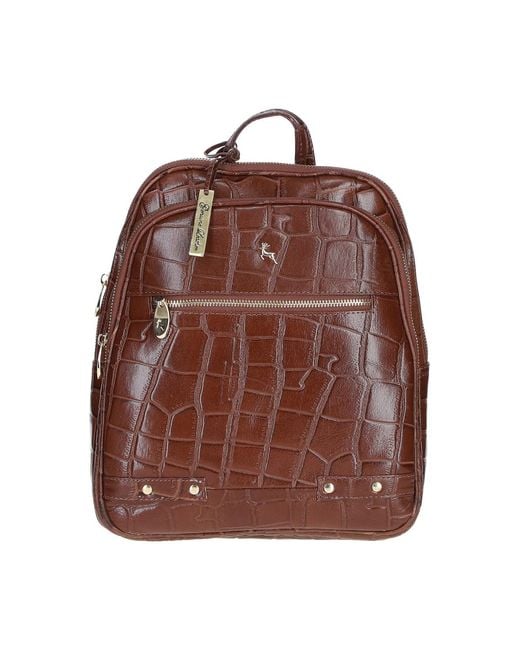 Ashwood Leather Brown 'Camilla' Real Backpack