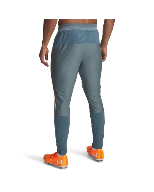 Under Armour Blue Chal Solid Patterned Slim Athletic Pants for men