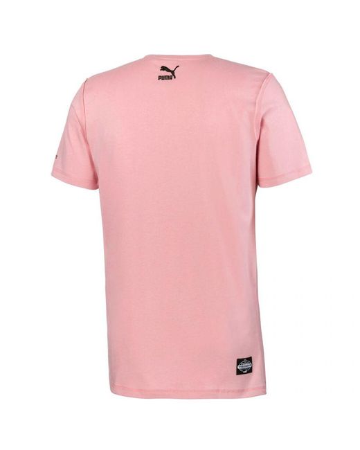 PUMA Pink X Tyakasha Tee T-Shirt Embroidered Top 595735 14 for men