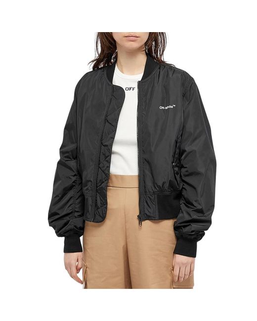 Off-White c/o Virgil Abloh Black Diag Bomber Nylon