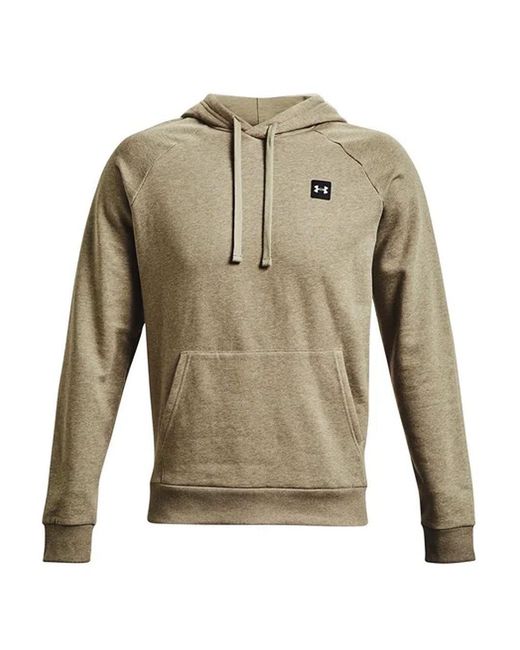 Under Armour Green Rival Fleece Hoodie for men