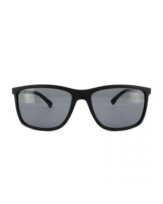 Emporio Armani Gray Sunglasses 4058 5063/81 Rubber Polarized for men