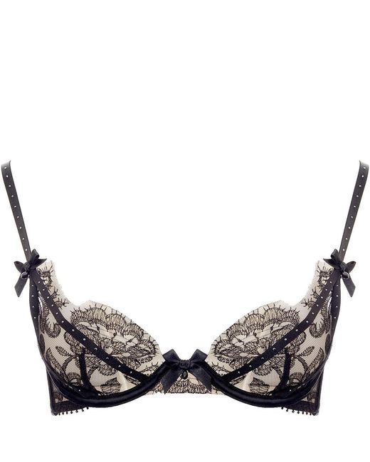 Agent Provocateur Brown Krystabell Underwire Mesh Lace Bra