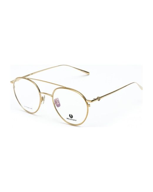 Belstaff Metallic Jagged-Dorado-Titanium Jagged 53 Dorado Titanium Opticals With Clip On Sunglasses