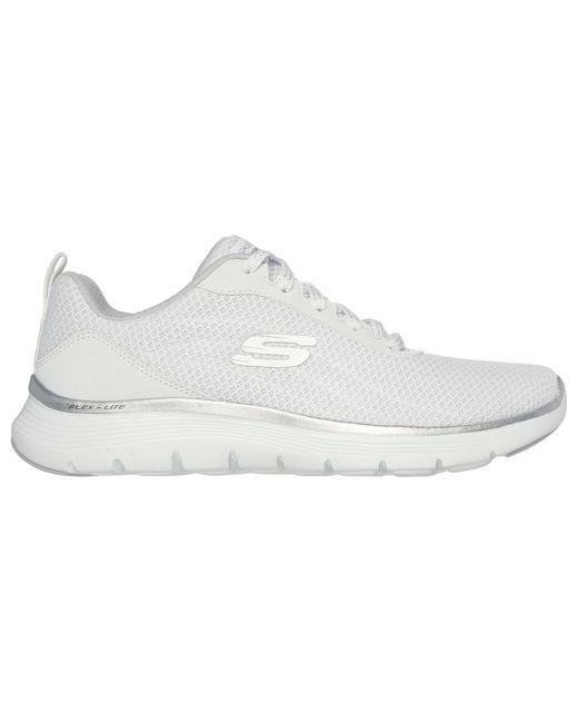 Skechers White Ladies Flex Appeal 5.0 Uptake Contrast Trainers