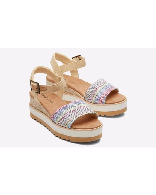 TOMS White Diana Platform Sandals