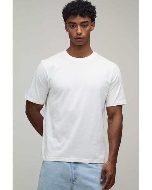 BoohooMAN White 2 Pack Essential Regular Fit T-Shirt for men