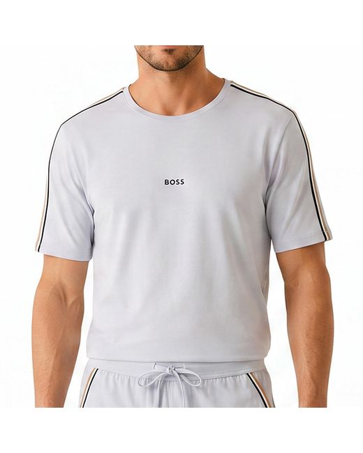 Boss White Regular Fit Short Sleeve Cotton T-Shirt 50545930 for men