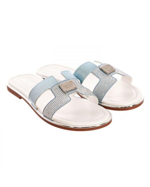 Liu Jo Slipper-stijl Sandaal Sally 511 4a3711tx309 in het White