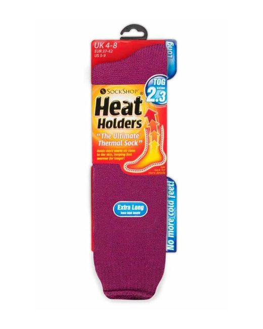 Heat Holders Purple Ladies Extra Long Thermal Socks