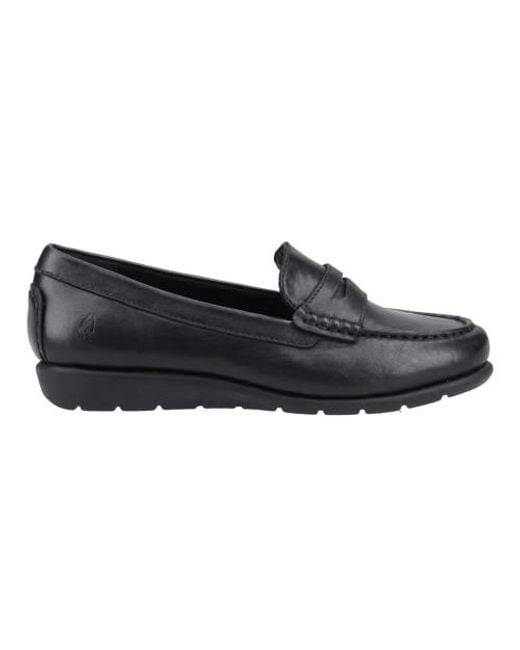 Hush Puppies Black Ladies Shelby Leather Loafers