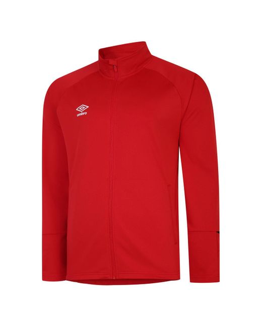 Umbro Red Total Training Knitted Track Jacket (Vermillion/ for men