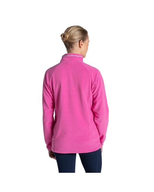 Craghoppers Pink Ladies Miska Vi Half Zip Fleece (Damask Rose)