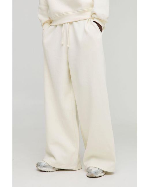 BoohooMAN White Basic Extreme Wide Leg Jogger for men