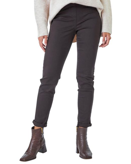 Roman Black Elastic Waist 31" Denim Stretch Jegging