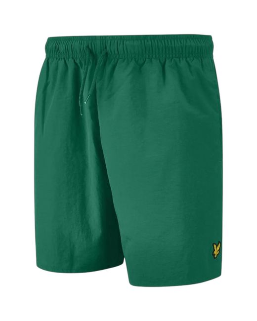 Lyle & Scott Green And Swim Shorts Rubberised Logo Casual Vintage Half Pants for men