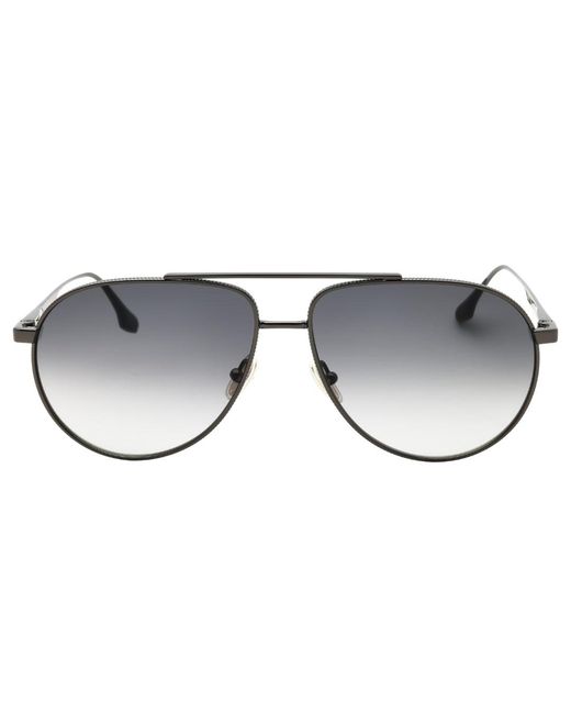 Victoria Beckham Gray Gunmetal Sunglasses