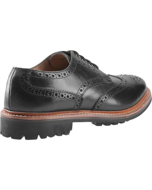 Cotswold Gray Quenington Commando Lace Up Dress Leather Shoe for men