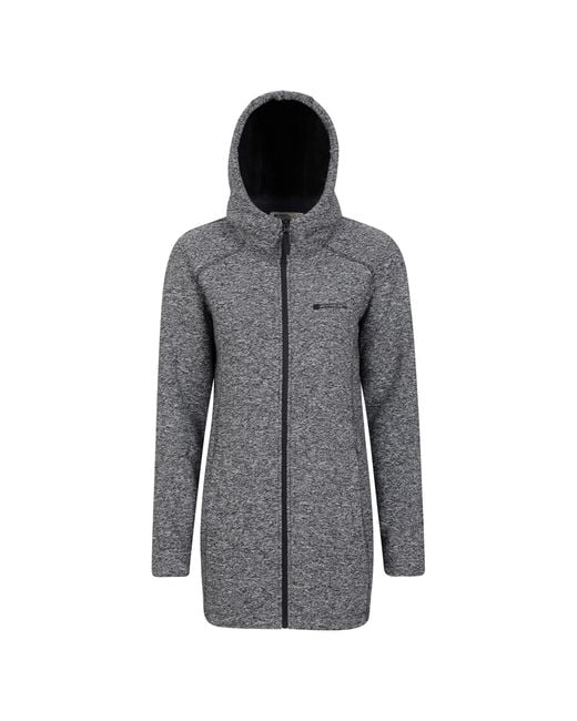 Mountain Warehouse Gray Ladies Mallaig Longline Fleece Jacket