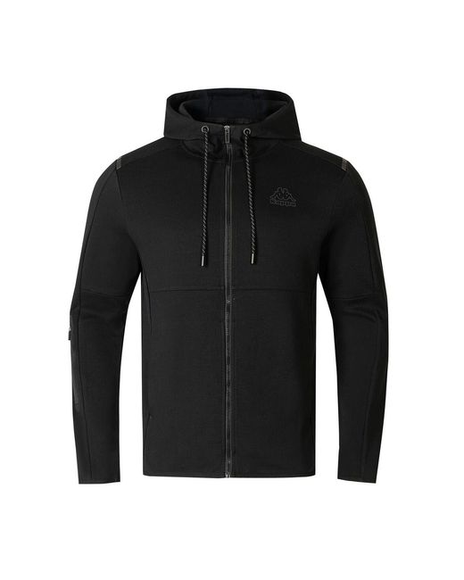 Kappa Black Tfleece Zipullover Hoody for men