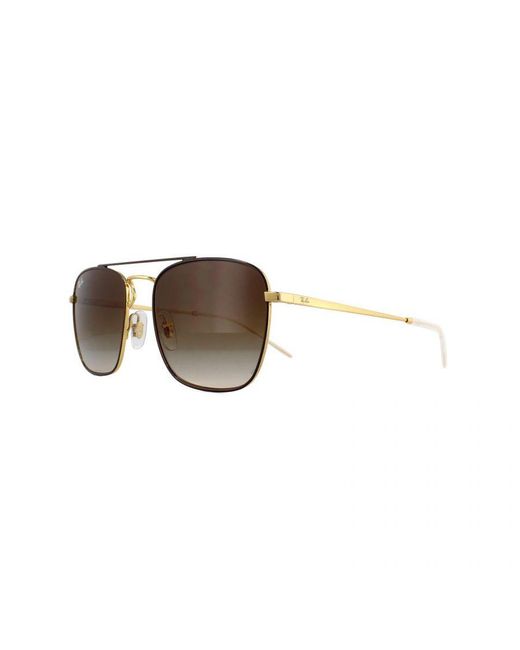 Ray-Ban Brown Sunglasses 3588 905513 Top On Gradient Dark Metal for men