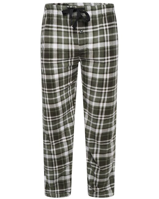 Kruze By Enzo Green Lightweight Fleece Pajama Bottoms for men