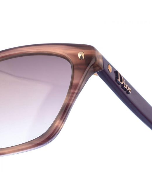 Dior Purple Hatutaa Rectangular Shaped Acetate Sunglasses For