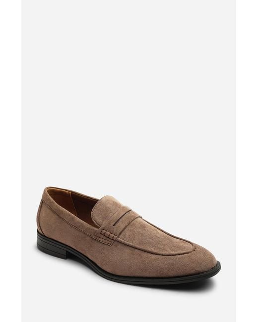 Where's That From Brown Gavin Suede Slip On Penny Loafer for men