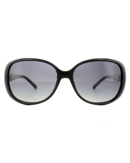 Polaroid Gray Butterfly Gradient Polarized Sunglasses