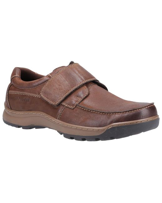 Hush Puppies Brown Casper Leather Shoes for men