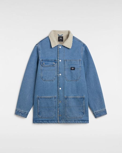 Vans Blue Drill Chore Denim Sherpa Jacket for men