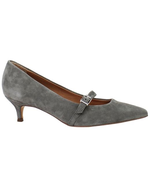 Vionic Gray Kit Minnie Pointed Heels Suede