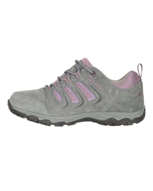 Mountain Warehouse Gray Ladies Aspect Leather Isogrip Shoes