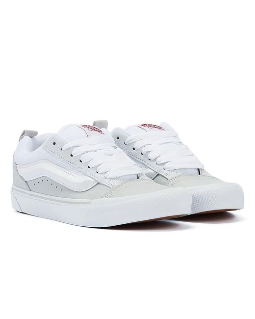 Vans White Knu Skool Retro Skate/ Trainers Leather