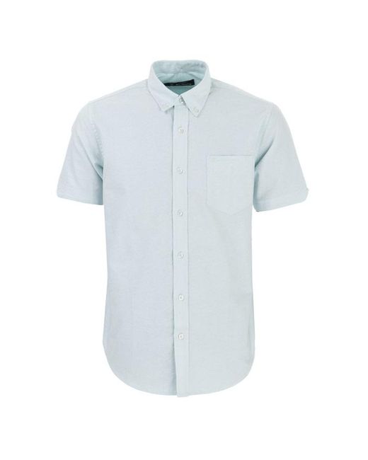 Ben Sherman Blue Oxford Short Sleeve Shirt for men