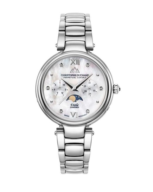 Christophe Duchamp Metallic Mother Of Pearl Etoile Watch 36Mm