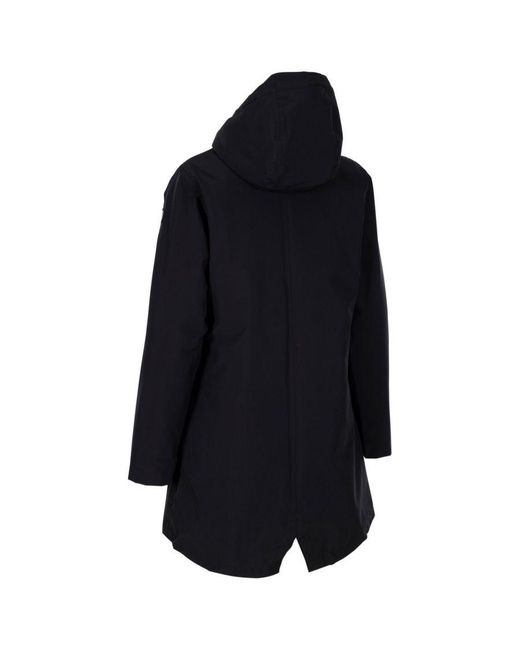 Trespass Black Ladies Modesty Tp75 Waterproof Jacket