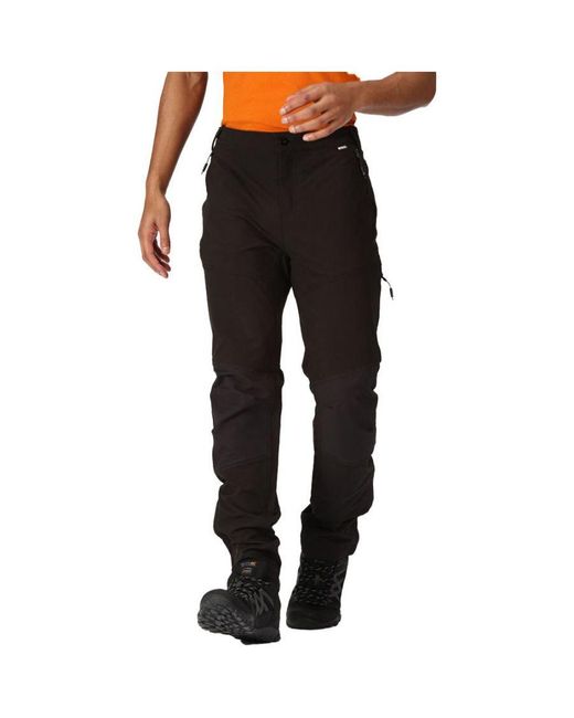 Regatta Black Questra V Stretch Walking Trousers for men